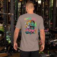 Back view of pebble Monster Rods 016 unisex T-shirt