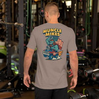 Back view of pebble Monster Rods 018 unisex T-shirt