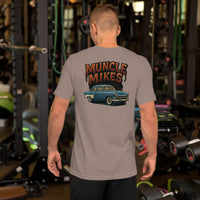 Back view of pebble Victoria Hot Rod unisex T-shirt