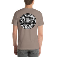 Back view of pebble Keep It Floored unisex T-shirt