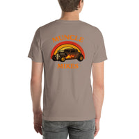 Back view of pebble Hot Rod 002 unisex T-shirt