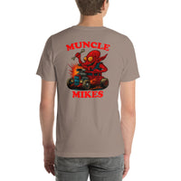 Back view of pebble Monster Rods 020 unisex T-shirt