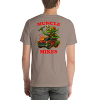 Back view of pebble Monster Rods 021 unisex T-shirt