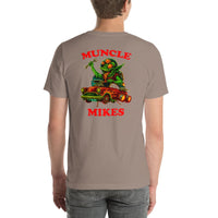 Back view of pebble Monster Rods 024 unisex T-shirt