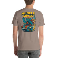 Back view of pebble Monster Rods 026 unisex T-shirt