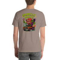 Back view of pebble Monster Rods 031 unisex T-shirt
