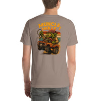 Back view of pebble Monster Rods 034 unisex T-shirt