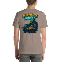 Back view of pebble Monster Rods 038 unisex T-shirt