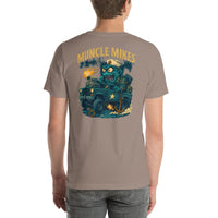 Back view of pebble Monster Rods 041 unisex T-shirt