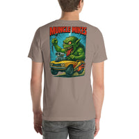 Back view of pebble Monster Rods 003 unisex T-shirt