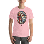 Vintage aviation pin-up T-shirt Edition 07, Pink front product mockup