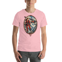 Vintage aviation pin-up T-shirt Edition 07, Pink front product mockup