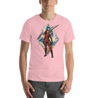 Vintage aviation pin-up T-shirt Edition 08, Pink front product mockup