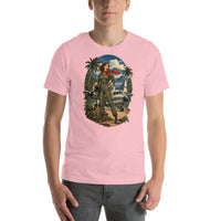Vintage aviation pin-up T-shirt Edition 09, Pink front product mockup