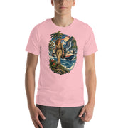 Vintage aviation pin-up T-shirt Edition 12, Pink front product mockup