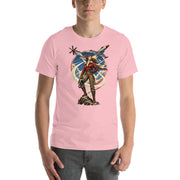 Vintage aviation pin-up T-shirt Edition 13, Pink front product mockup