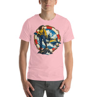 Vintage aviation pin-up T-shirt Edition 14, Pink front product mockup