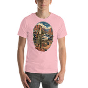 Vintage aviation pin-up T-shirt Edition 18, Pink front product mockup