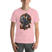 Vintage aviation pin-up T-shirt Edition 17, Pink front product mockup