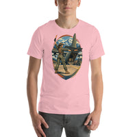 Vintage aviation pin-up T-shirt Edition 21, Pink front product mockup