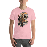 Vintage aviation pin-up T-shirt Edition 22, Pink front product mockup