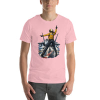 Vintage aviation pin-up T-shirt Edition 24, Pink front product mockup