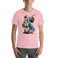 Vintage aviation pin-up T-shirt Edition 41, Pink front product mockup
