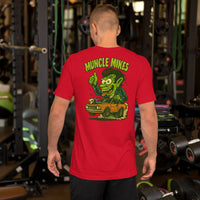 Back view of red Monster Rods 011 unisex T-shirt