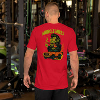Back view of red Monster Rods 013 unisex T-shirt