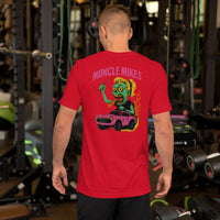 Back view of red Monster Rods 014 unisex T-shirt