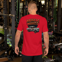 Back view of red Bombs Away Gasser unisex T-shirt
