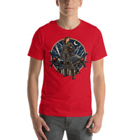 Vintage aviation pin-up T-shirt Edition 04, Red front product mockup