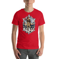 Vintage aviation pin-up T-shirt Edition 05, Red front product mockup