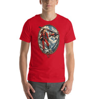 Vintage aviation pin-up T-shirt Edition 07, Red front product mockup