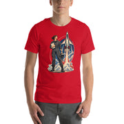 Vintage aviation pin-up T-shirt Edition 10, Red front product mockup