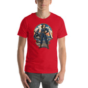 Vintage aviation pin-up T-shirt Edition 11, Red front product mockup
