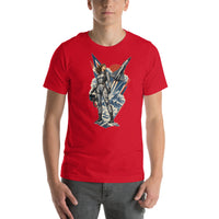 Vintage aviation pin-up T-shirt Edition 15, Red front product mockup