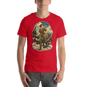 Vintage aviation pin-up T-shirt Edition 16, Red front product mockup
