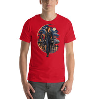 Vintage aviation pin-up T-shirt Edition 20, Red front product mockup