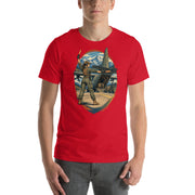 Vintage aviation pin-up T-shirt Edition 21, Red front product mockup