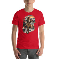 Vintage aviation pin-up T-shirt Edition 22, Red front product mockup