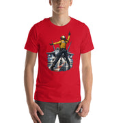 Vintage aviation pin-up T-shirt Edition 24, Red front product mockup