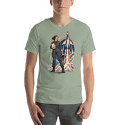 Vintage aviation pin-up T-shirt Edition 10, Sage front product mockup