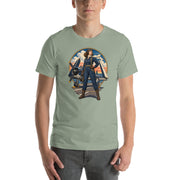 Vintage aviation pin-up T-shirt Edition 11, Sage front product mockup