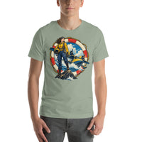 Vintage aviation pin-up T-shirt Edition 14, Sage front product mockup