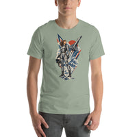 Vintage aviation pin-up T-shirt Edition 15, Sage front product mockup