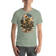 Vintage aviation pin-up T-shirt Edition 16, Sage front product mockup