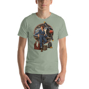 Vintage aviation pin-up T-shirt Edition 17, Sage front product mockup