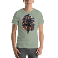Vintage aviation pin-up T-shirt Edition 20, Sage front product mockup