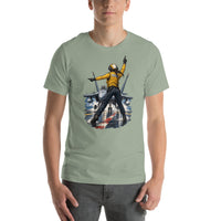 Vintage aviation pin-up T-shirt Edition 24, Sage front product mockup